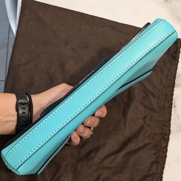 Kate Spade turquoise clutch - Picture 5 of 12